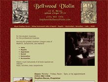 Tablet Screenshot of bellwoodviolin.com
